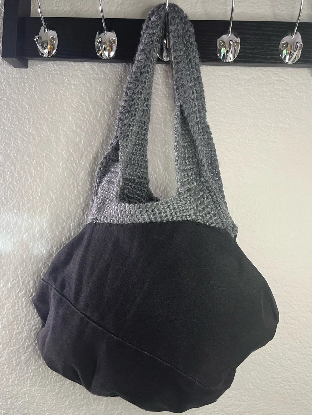 Handmade Crochet Chevron Boho Bag